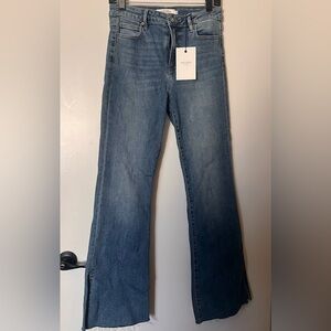 Trendy Blue Flare Jeans for Women